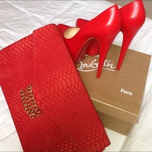 Christian Louboutin Daffodil 160mm Platforms Red